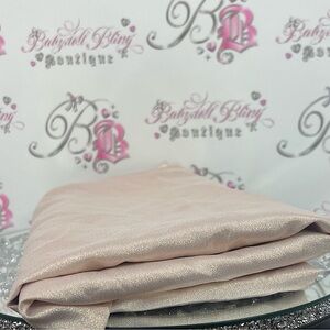 Table cloth sparkly light baby pink peach rose gold Luxurious Cream